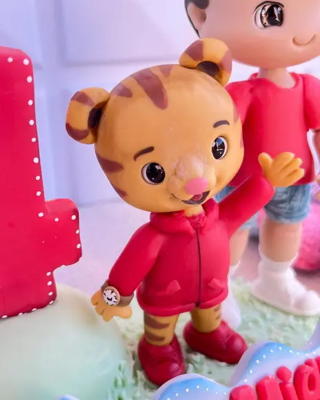 Topo de Bolo Daniel Tigre Biscuit Luxo Nome Idade