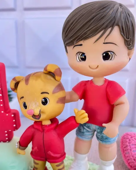 Topo de Bolo Daniel Tigre Biscuit Luxo Nome Idade
