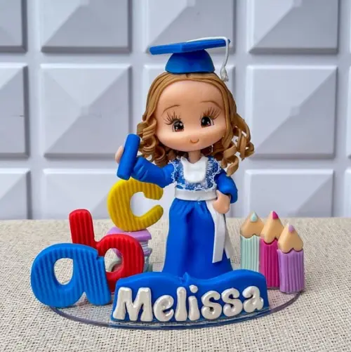 Topo de Bolo Formatura Infantil ? Personalizado em Biscuit