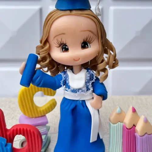 Topo de Bolo Formatura Infantil ? Personalizado em Biscuit