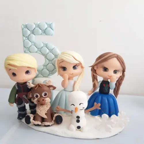 Topo de Bolo Frozen em Biscuit Personalizado