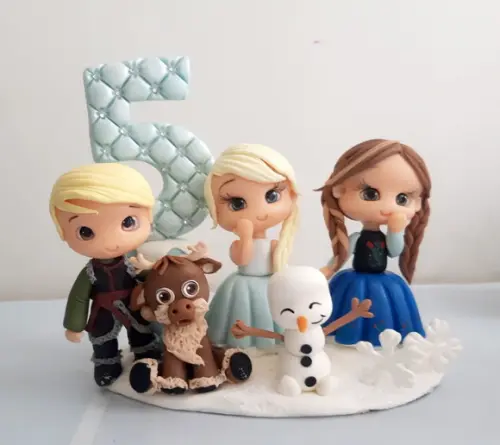 Topo de Bolo Frozen em Biscuit Personalizado