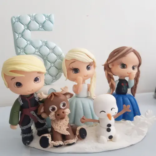 Topo de Bolo Frozen em Biscuit Personalizado