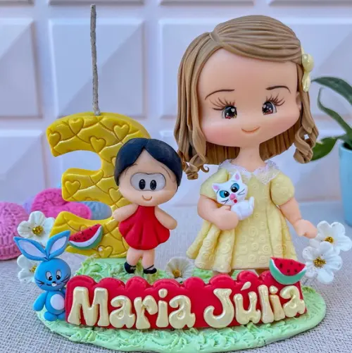 Topo de Bolo Infantil Personalizado em Biscuit