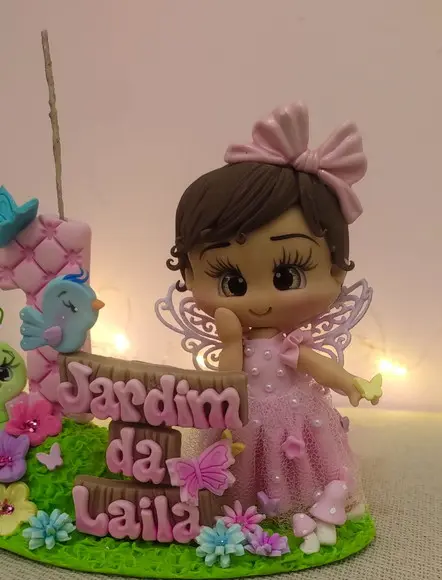 Topo de Bolo Jardim Encantado