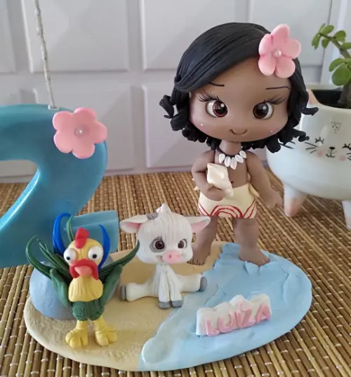 Topo de Bolo Moana Baby