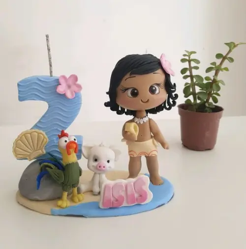 Topo de Bolo Moana Baby