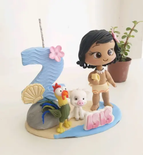 Topo de Bolo Moana Baby