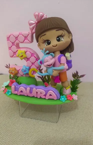 Topo de Bolo Personalizado ? Tema Dora Aventureira