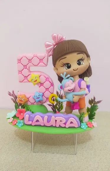 Topo de Bolo Personalizado ? Tema Dora Aventureira