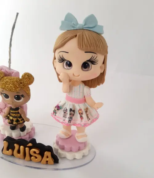 Topo de Bolo Personalizado Boneca