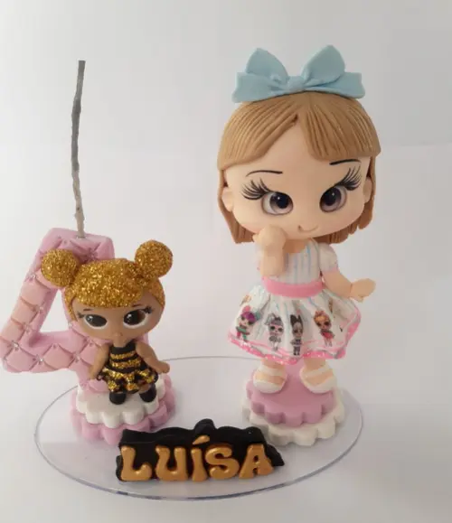 Topo de Bolo Personalizado Boneca