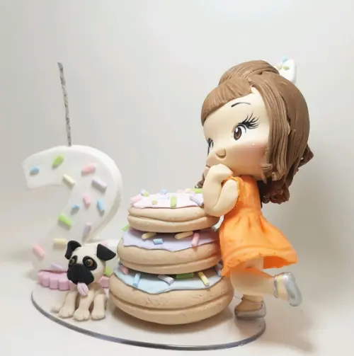 Topo de Bolo Personalizado Donuts