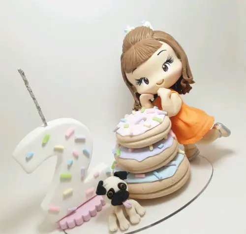 Topo de Bolo Personalizado Donuts