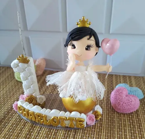 Topo de Bolo Princesa/realeza