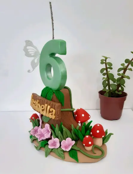 Topo de Bolo Sininho/tinkerbel em Biscuit