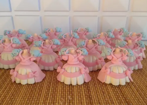 Topo Vestido Cinderela Biscuit Personalizado Nome