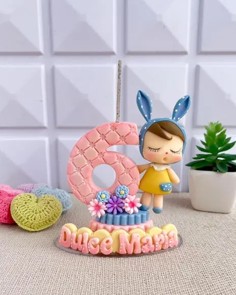Vela Biscuit Bonequinha Metoo Personalizada Nome Idade