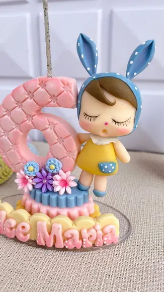Vela Biscuit Bonequinha Metoo Personalizada Nome Idade