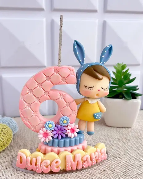 Vela Biscuit Bonequinha Metoo Personalizada Nome Idade