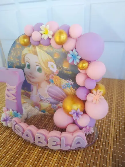 Vela de Aniversário Rapunzel
