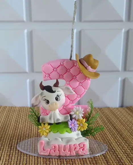 Vela Fazendinha Rosa