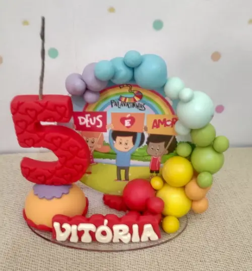 Vela Personalizada 3 Palavrinhas