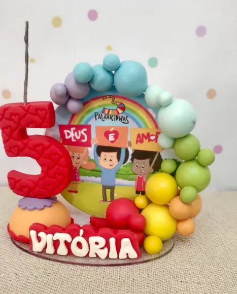 Vela Personalizada 3 Palavrinhas