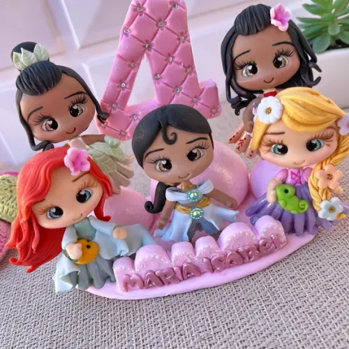 Vela Personalizada com Princesas