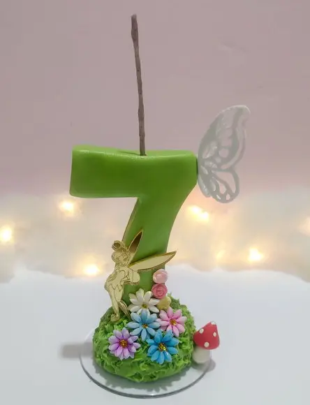 Vela Personalizada Sininho/tinkerbel em Biscuit