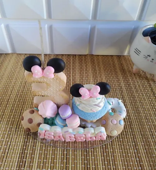 Vela Ratinha Confeiteira em Biscuit