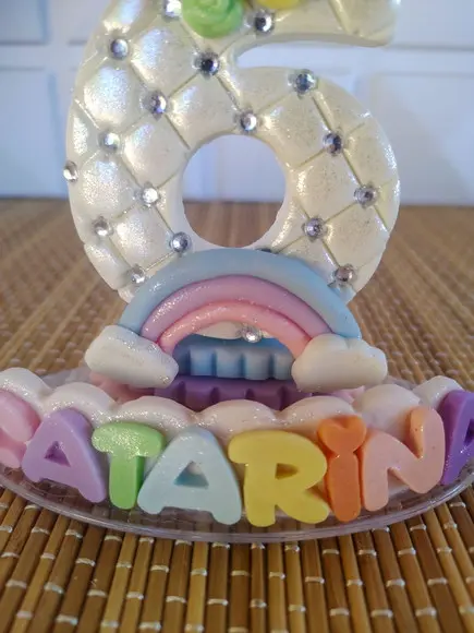 Vela Unicórnio | Topo de Bolo Unicornio | Vela de Biscuit