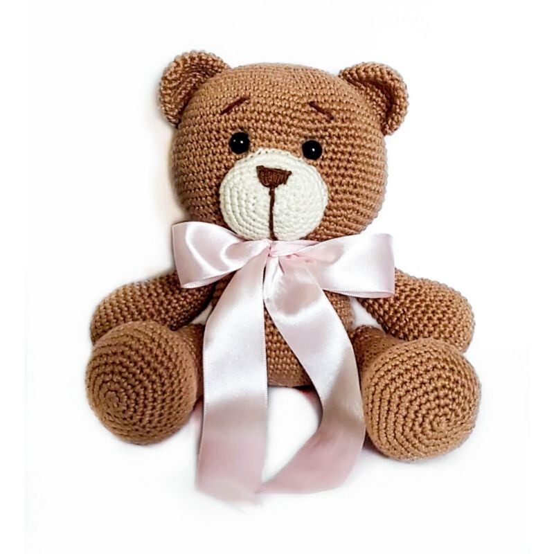 Urso Amigurumi 25cm Feito à Mão | Decoração Quarto Bebê | Pr
