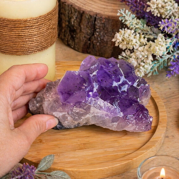 Ágata com Drusa de Ametista - Peça Única Pedras Naturais