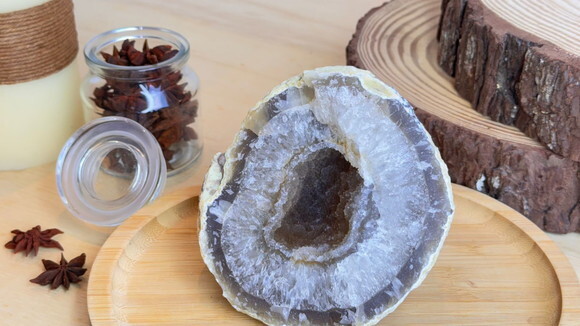 Ágata Natural c/ Drusa de Quartzo(geodo de Ágata) Peça Única