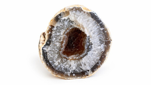 Ágata Natural c/ Drusa de Quartzo(geodo de Ágata) Peça Única