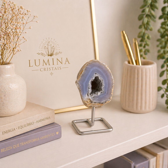 Mini Geodo de Ágata com Drusa ? Peça Única
