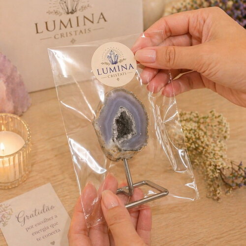 Mini Geodo de Ágata com Drusa ? Peça Única