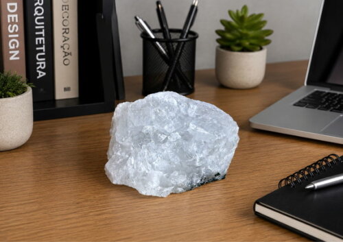 Quartzo Branco Bruto Natural - Peça Única Pedra Cristal