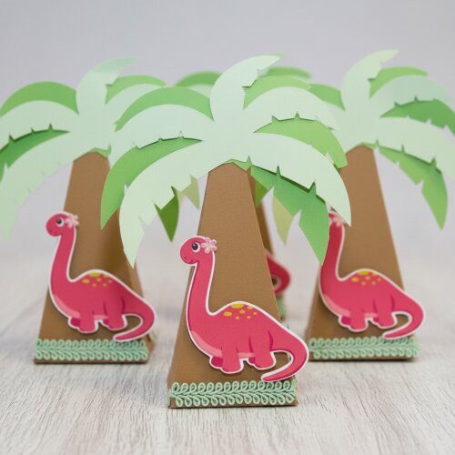 Caixa Cone Dinossauro baby menina