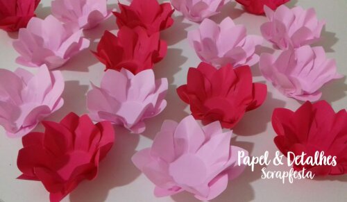Forminhas Flores rosa e pink
