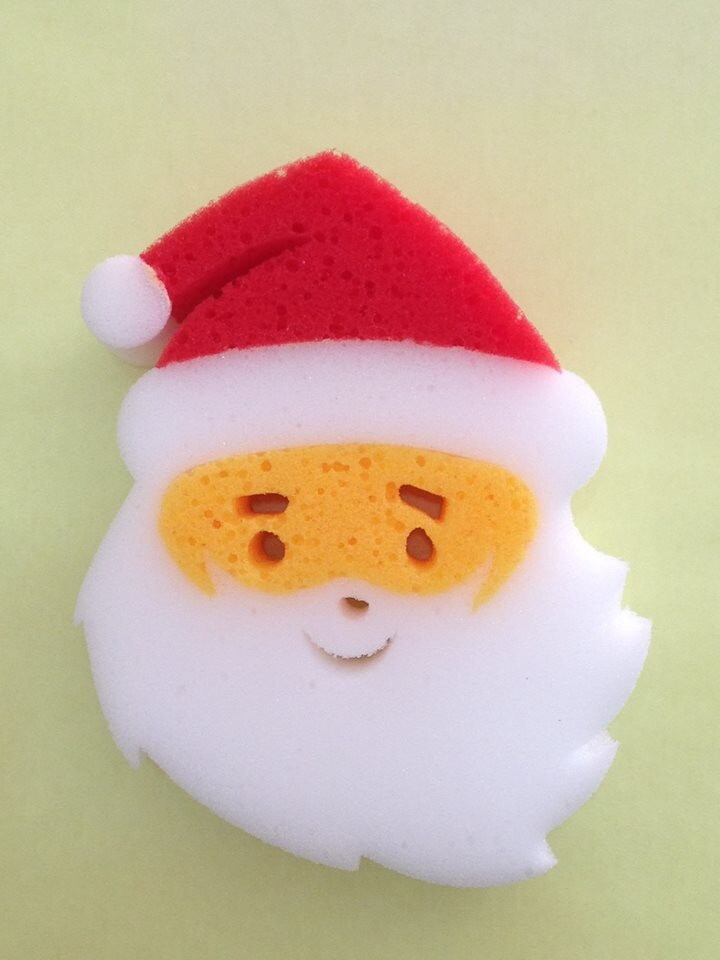 Esponja de banho papai noel