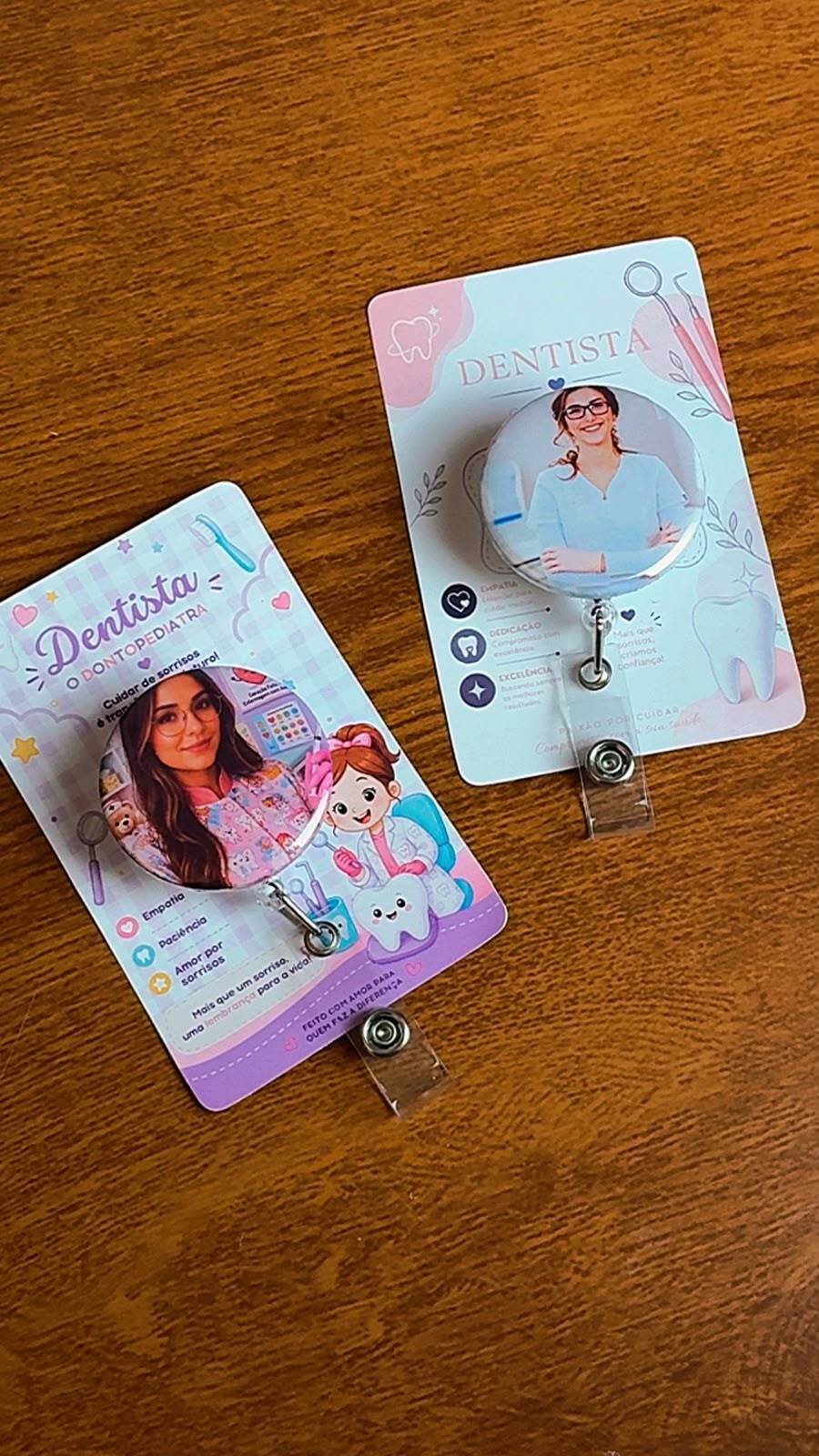 kit Roller Clip para Crachá personalizado com Botton - Odontolog