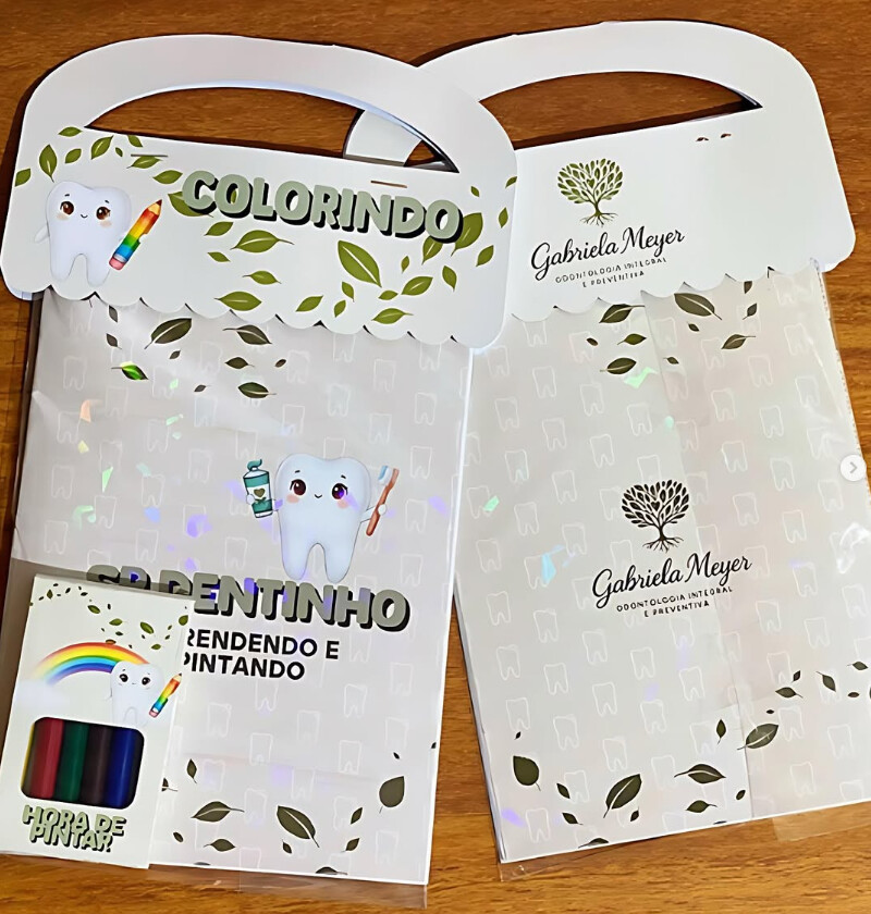 Kit 10 livros de Colorir Infantil Odontopediatria: Livrinho Sr. D