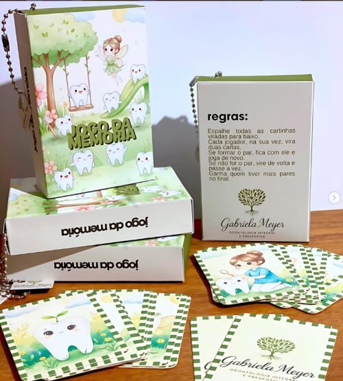 kit 12 Jogos da Memória Infantil Odontologia – Brinde e Mimo para Odontopediatria