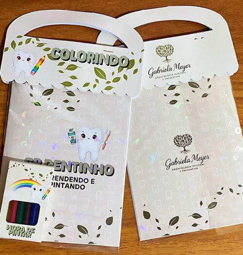 Kit 10 livros de Colorir Infantil Odontopediatria: Livrinho Sr. D