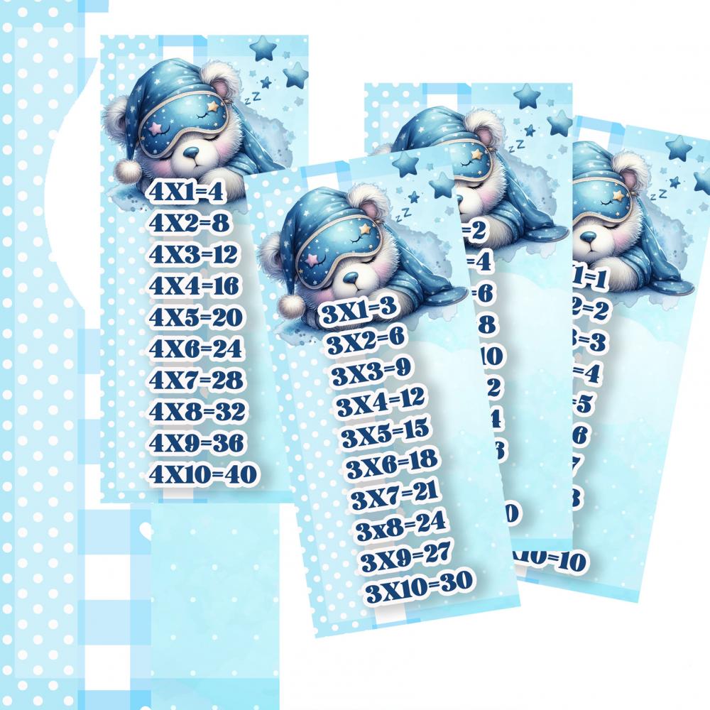 Arquivo Digital Etiquetas Escolares Ursinho Azul