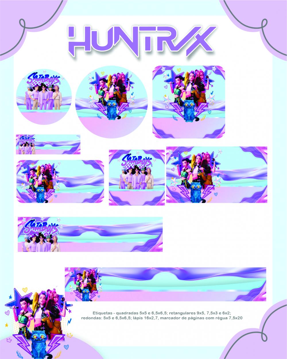 Arquivo Digital Etiquetas Escolares Huntrix