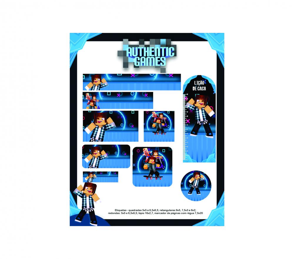 Arquivo Digital Etiquetas Escolares AUTHENTIC GAMES