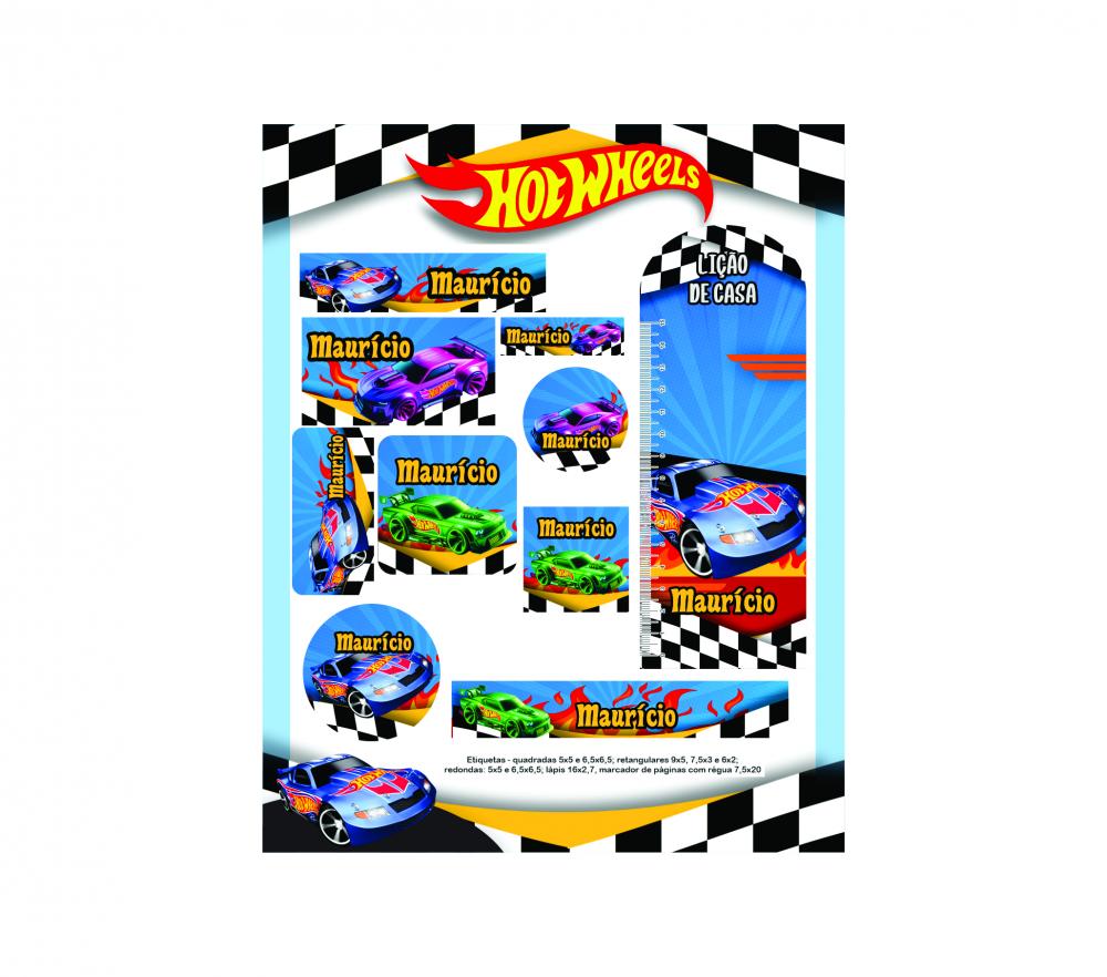 Arquivo Digital Etiquetas Escolares HOTWEELS